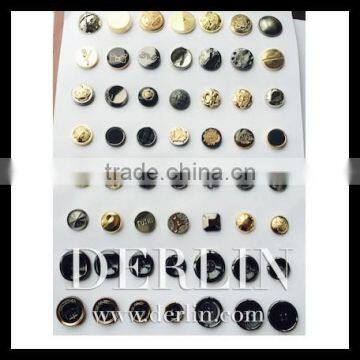 2015 Garment Clothing Fashion Gold Brass Metal Shank Button