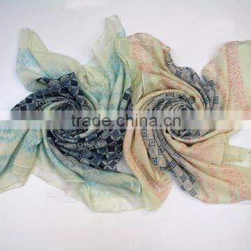 2016 Spring Scarf OEM Beaty Flower 100% Polyester Spring Scarf Quality Choice