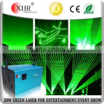 Professional Laser Lighting,20w Green 532nm Laser Stage Event Laser Show System For Sale