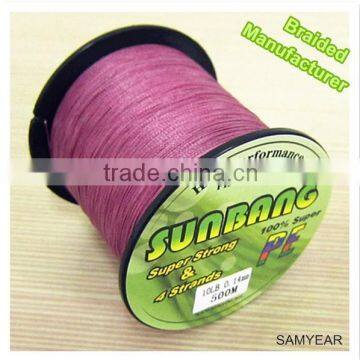 SUNBANG Quality UHMW PE Braided Fishing Line Distributing 10lb Purple