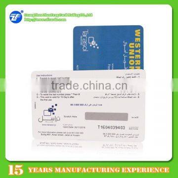 Guangzhou low price plastic scratch card printing