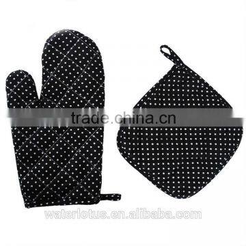 hot resistant canvas oven mitt high quality oven glove kitchen set portable