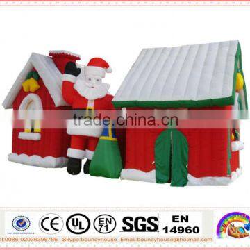 christmas decoration,inflatable father chrismas and two chrismas houses