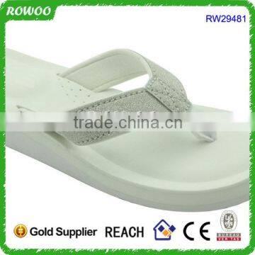 White Breathable Embossed Women EVA Flip Flop Slippers,beach Walk Slipper,beach Slipper photo-3
