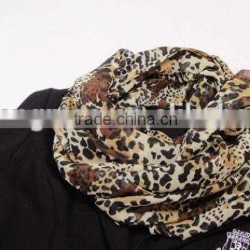 fashion zebra printing circle voile scarf