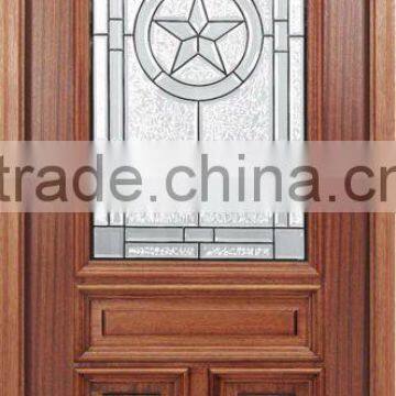 Glass Inserts Solid Wood Doors Arch Design DJ-S5366MA-3