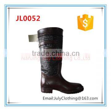 2017 new arrival women ladies long rubber boots with zipper