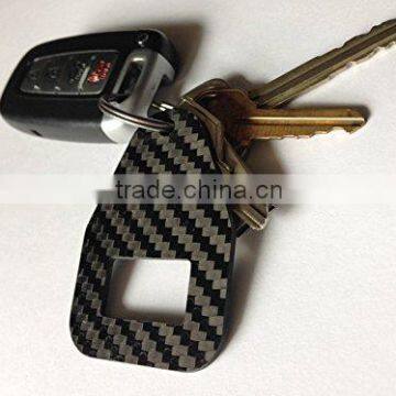 New fashion carbon fiber key chain, carbon fiber key chain with logo and attractive pattern