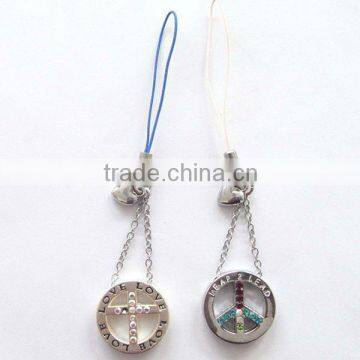 zinc alloy peace charm hanging mobile decoration