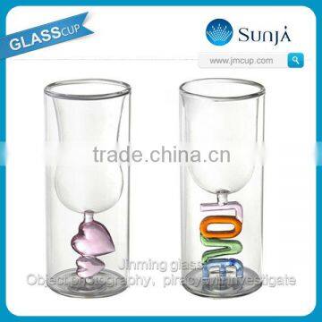 novelty fruit juice drink double walled promotional cup