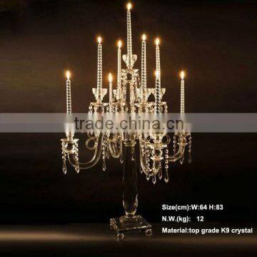 9arms elegant crystal candelabra decoration