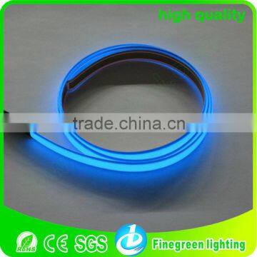 blue color of waterproof electroluminescent tape using for outside decoration