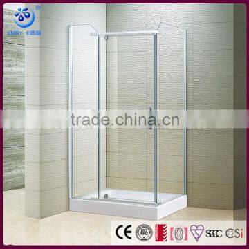 L-shape Frameless Aluminum Hinged Shower Screen (KK3029)