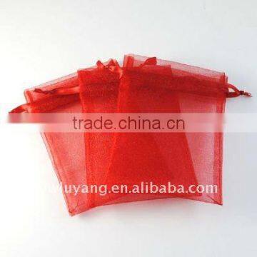 Colored Plain Gift Bags Drawstring Organza Souvenir Bag