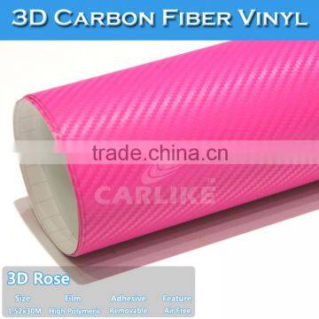 Sino Weather Proof 3D Auto Carbon Fiber Car Wrap Cover Vinyl Film