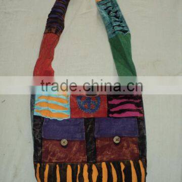 patchwork fashion bags peace sign new model