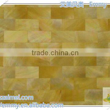 Brick Yellow Mother of Pearl Mosaic Gold Shell Mosaic Wall Tile photo-5