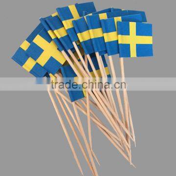 good quality wooden flag toothpicks