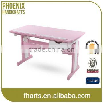 Fashion Pink Adjustable Girl Study Table Manufacturer