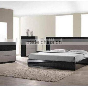 modern bed set furniture in wood