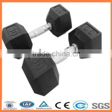 hex fixed rubber dumbbell