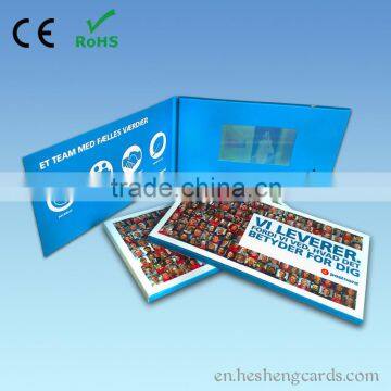 New technology promotional gift lcd video greeting card