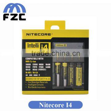 Electronic Cigarette Battery 3 Color LED displays charging progress Nitecore I4/I2 charger for 18650/26650/14500 Batteries