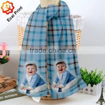 hot sale good quality customize digital printing softtextile plaid blanket scarf