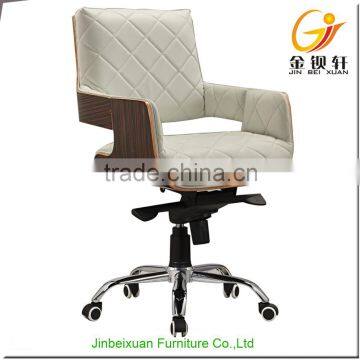 Luxury white leather comfortable boss office chair HE-523