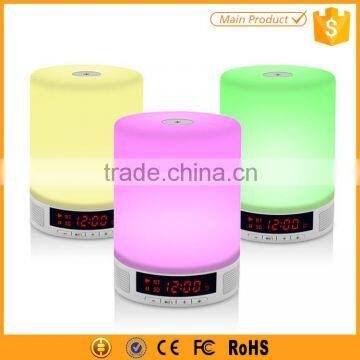 Led Display Lamp Bluetooth Speaker With Music Alarm