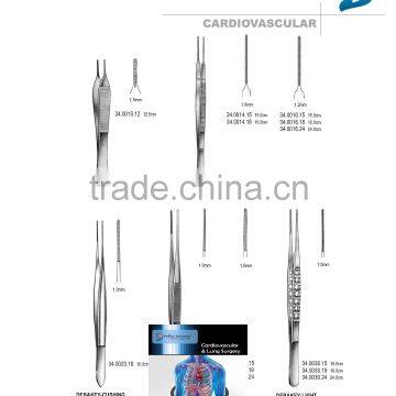 Cardiovascular Surgical Instruments, Atrauma Tissue Forceps, Atrauma Bulldog Clamps, Atrauma Hemostatic Forceps