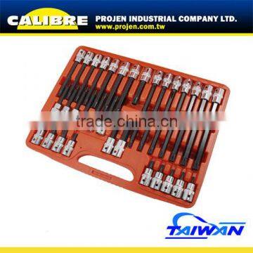 CALIBRE 32PC 1/2" drive S2 steel Ribe Profile Bit Set