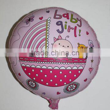 45*45cm round baby stroller balloons baby birthday party supplies baby girl mylar ballons