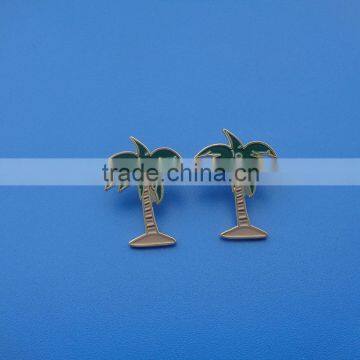 custom stamping soft enamel coconut tree keyrings