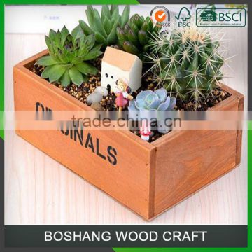 Succulent Plant Pot Indoor Wooden Box