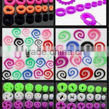 Fashion Silicone Jewelry Organic Tunnels