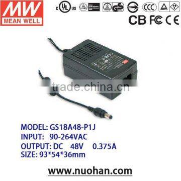 Meanwell 48v switching power supply/15~18W AC-DC Single Output Desktop/ac-dc switching power supply