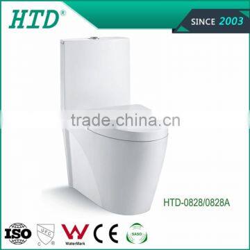 HTD-0828 Hot sale siphonic one piece ceramic human toilet