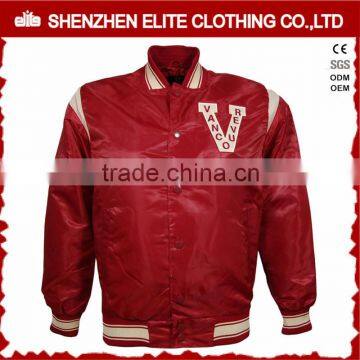 2016 men custom satin bomber jacket wholesale