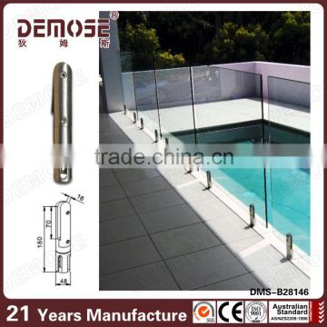 outdoor swimming pool deck railing glass design