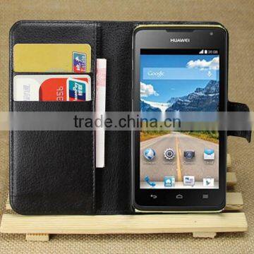 Litchi Pattern Soft Wallet Stand Leather Case For Huawei Ascend Y530