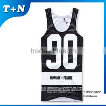 OEM sublimation blank printing gym mens stringer tank top singlet wholesale