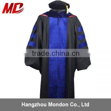 customized Matt Deluxe Doctoral graduation gown with fluted back