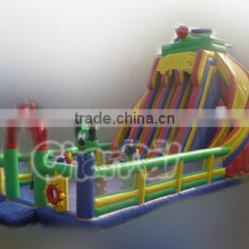 Kids Giant Inflatable Fun City with Slide for Amusement Park