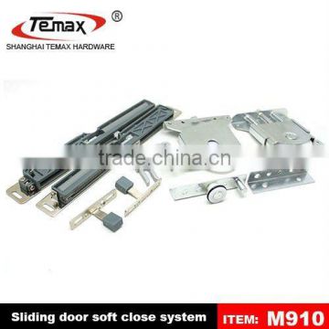 Sliding door soft closing system