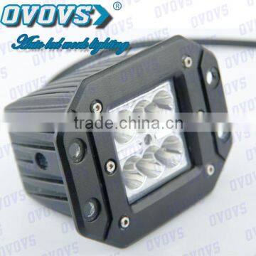 Flush Mount 12w led work light led driving light for jeep, atv, suv, track, 4x4 offroad light