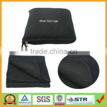 High Quality Multi-purpose Polar Fleece Travel Cushion Blanket Separated for Promotional Gift