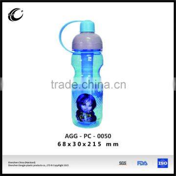 PP PC drinkware plastic bottle wholesale logo design printing 350 400 600 650ml plastic bottle plastic sport drinking bottle