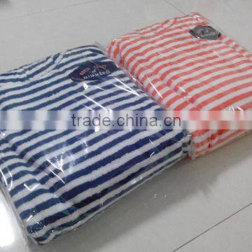 100% COTTON Yarn-dyed Woven Stripes Adult Poncho Towel Stripes Robe Towel