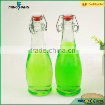 350ml Clear Glass Juice Bottle,juice Glass Bottle With Swing Top photo-4